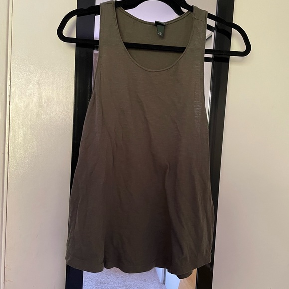 Olive green racerback tank top - Picture 1 of 5